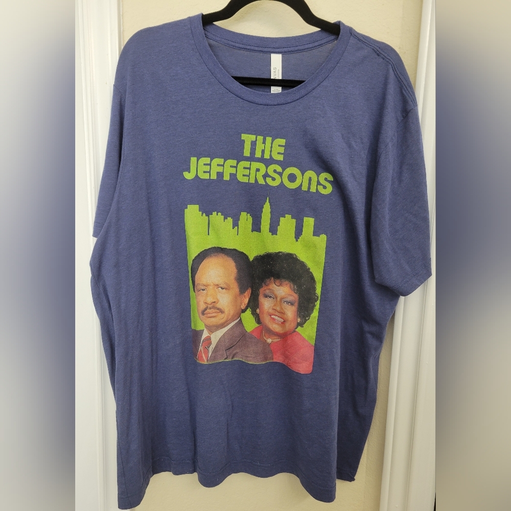 Retro 80s Graphic Tee The Jeffersons Gray Short Sleeve Unisex Size 2X